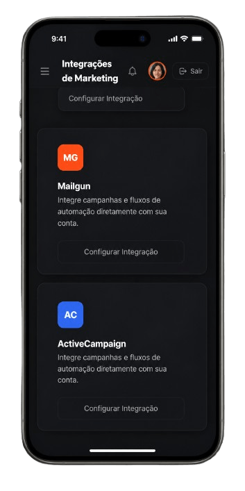 Integrações de Marketing Mobile